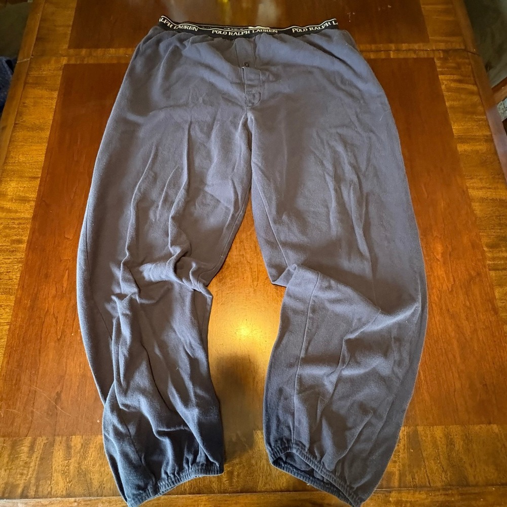 Polo Ralph Lauren Lounge Jogger Pants Navy Cotton Sleepwear L 36-38